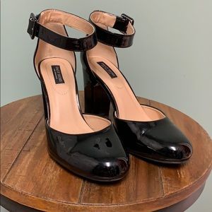 Heeled Mary Janes Black PT